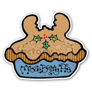 christmas mouseberry pie sticker