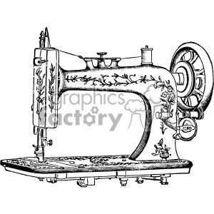 vintage sewing machine vector vintage 1900 vector art GF