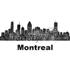 black city skyline vector clipart CAN Montreal