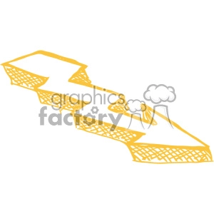 sketched right yellow arrow vector art