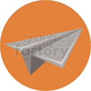 paper airplane icon with orange circle background