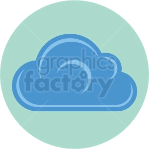 cloud icon with circle background