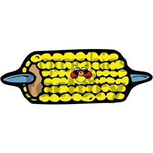 cartoon vector corn on the cob