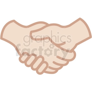white hands handshake vector icon