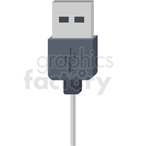 usb plug vector flat icon clipart with no background