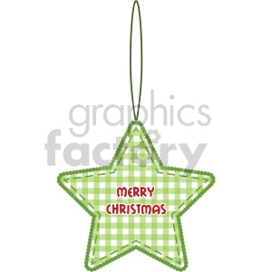 green star Christmas tree decoration
