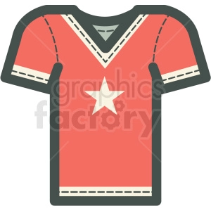 rock n roll star jersey vector icon image