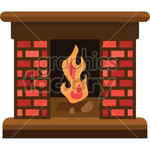 fireplace no background