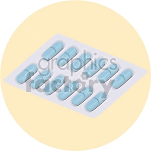 pill package on yellow background