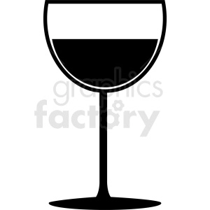 black and white wine glass outline