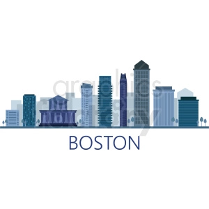 boston city skyline vector