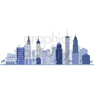 new york skyline flat vector design