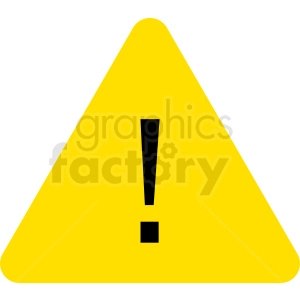 exclamation mark in triangle sign vector clipart