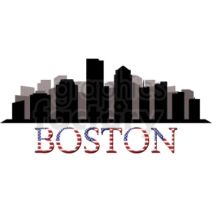 Boston city vector clipart