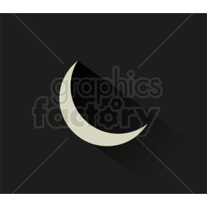 cresent moon vector on dark background