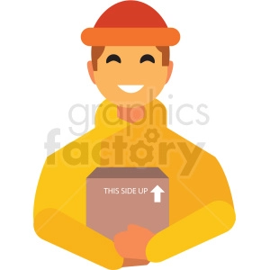 delivery man flat icon vector icon