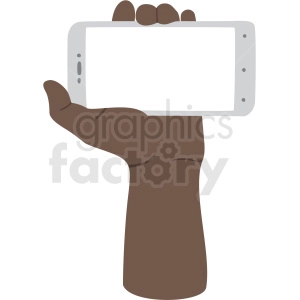 ways to hold phone african american vector clipart no background