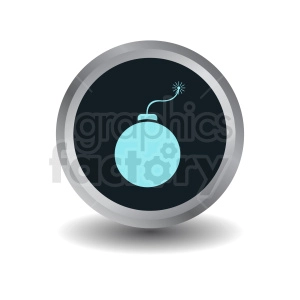 bomb on circle button icon