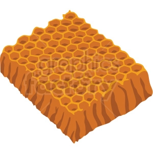 piece of honeycomb vector clipart no background