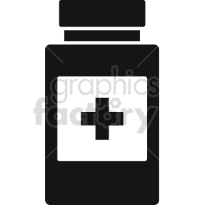 medicine bottle vector icon graphic clipart 3