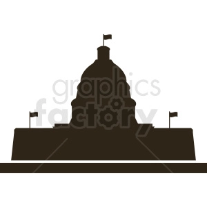 white house silhouette washington dc vector clipart
