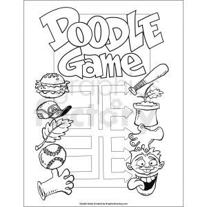 doodle game printable page