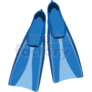 blue scuba flippers vector clipart