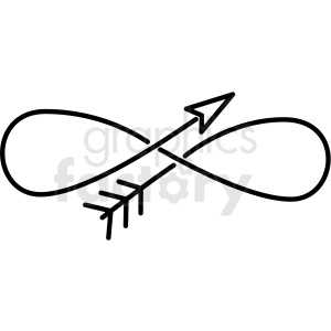 infinity arrow vector clipart
