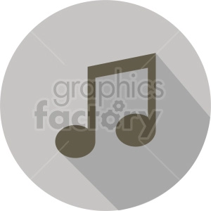 music note vector icon graphic clipart 1