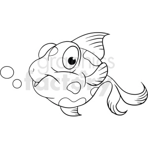 black white cartoon betta fish