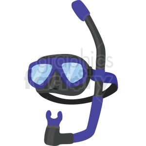 swimming snorkel set vector clipart