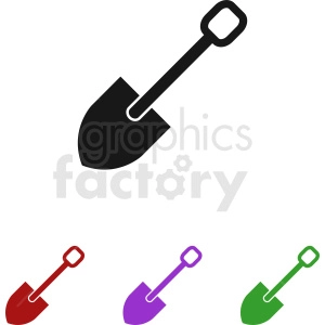 shovel designs vector clipart