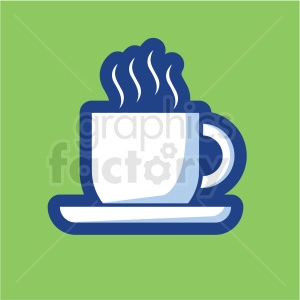 coffee cup vector icon on green background