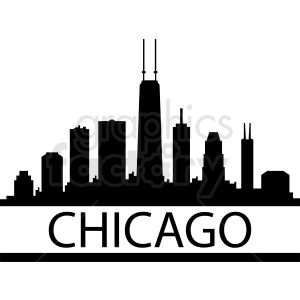 Chicago city skyline vector