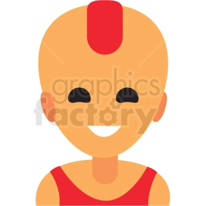 girl with mohawk avatar icon vector clipart