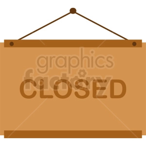 closed sign vector clipart