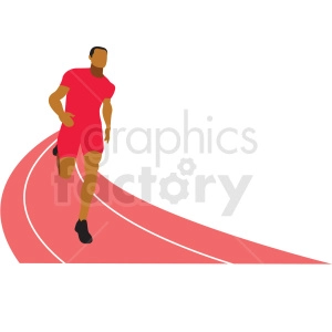 olympic track runner vector clipart