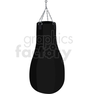 boxing punching bag vector clipart