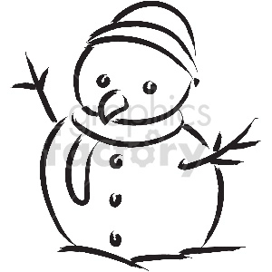 black and white tattoo snowman vector clipart