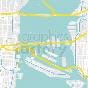 aerial coastal map vector design