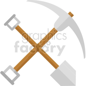 pickaxe shovel vector icon clipart no background