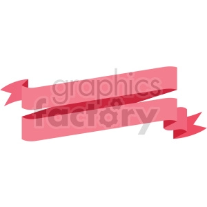 double pink slanted ribbon design vector clipart