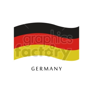 German flag vector clipart with label