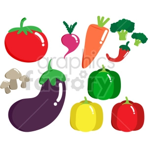 veggies bundle vector clipart