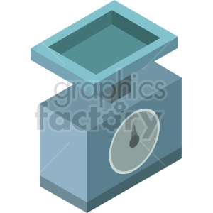 isometric food scale vector icon clipart 7