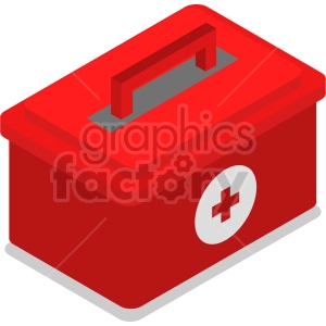 isometric medical bag vector icon clipart 3