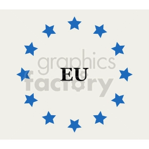 Flag of European Union vector clipart 02