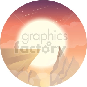 cliff vector clipart icon