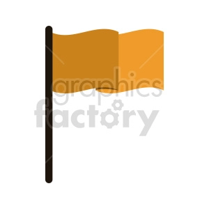 orange flag vector clipart