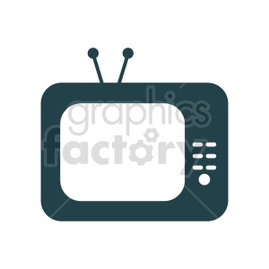 vintage tv vector clipart